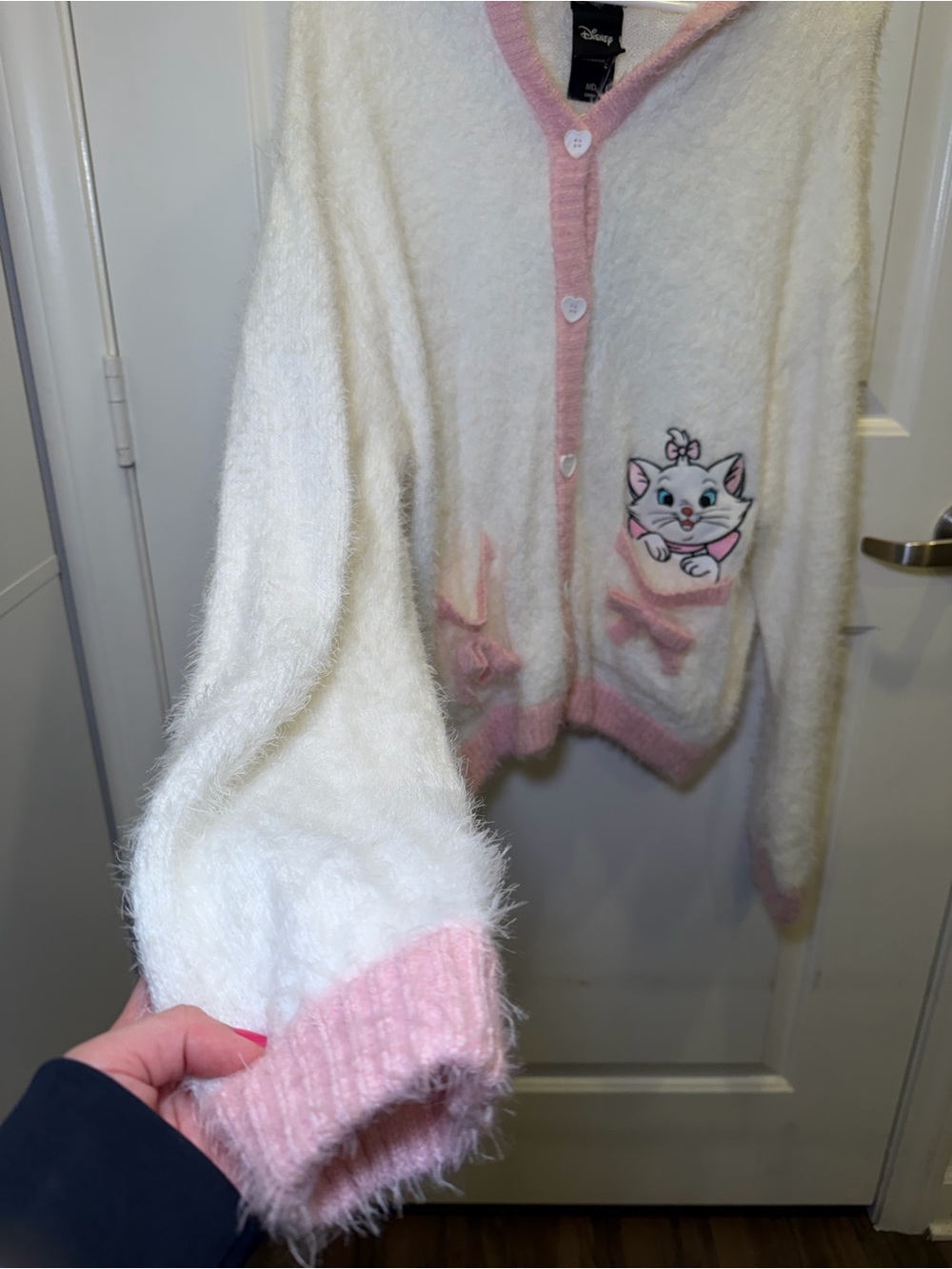 NWT Disney The Aristocats Marie Hooded Cat Ears Ladies Cardigan - Picture 6 of 13